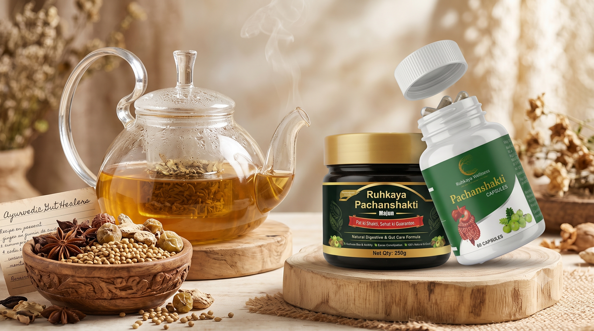 "Ayurvedic remedies for bloating and gas relief - Ruhkaya Wellness"
